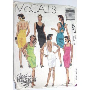 UNCUT MCCALLS 5377 sewing pattern halter dress 90s